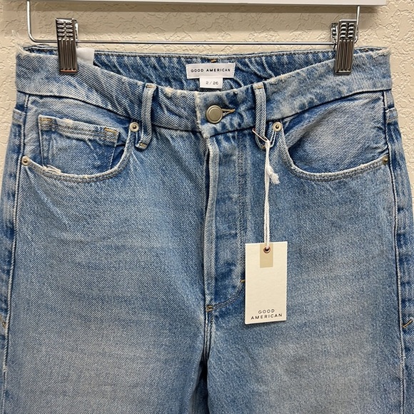Good American Good Boy Distressed Jeans 2/26 - Picture 5 of 9